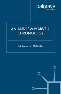 Imagen de portada: Andrew Marvell Chronology 9780333928882