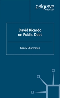 Cover image: David Ricardo on Public Debt 9780333921487