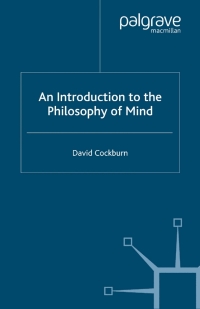 Cover image: An Introduction to the Philosophy of Mind 9780333786376
