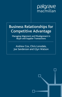 Titelbild: Business Relationships for Competitive Advantage 9781403919045