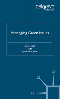 Cover image: Managing Green Issues 9780333914359