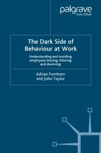 Immagine di copertina: The Dark Side of Behaviour at Work 9781403935779