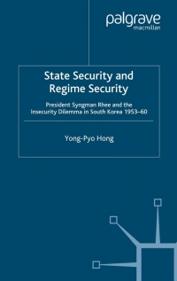 Imagen de portada: State Security and Regime Security 9780333717127