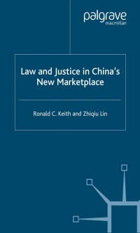 Cover image: Law and Justice in China's New Marketplace 9780333770900
