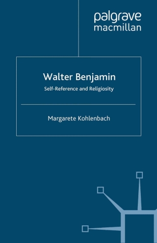 Cover image: Walter Benjamin 9781349432097