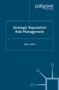 Imagen de portada: Strategic Reputation Risk Management 9780333995549
