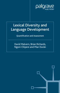 Titelbild: Lexical Diversity and Language Development 9781403902313