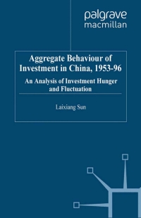 Imagen de portada: Aggregate Behaviour of Investment in China, 1953–96 9780333948095