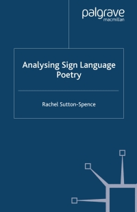 Cover image: Analysing Sign Language Poetry 9781403935076