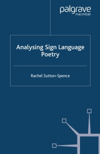 Imagen de portada: Analysing Sign Language Poetry 9781403935076