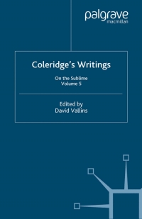 Cover image: Coleridge's Writings: On the Sublime 9780333972502