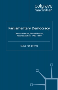Cover image: Parliamentary Democracy 9780333791912