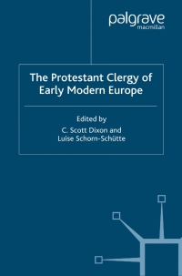 Cover image: The Protestant Clergy of Early Modern Europe 1st edition 9780333917763