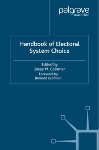 Cover image: The Handbook of Electoral System Choice 1st edition 9781349509423