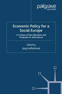 Cover image: Economic Policy for a Social Europe 9781403943545