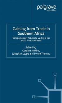 Imagen de portada: Gaining from Trade in Southern Africa 1st edition 9781349417544