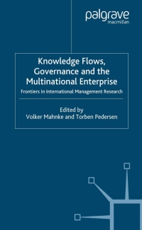 Cover image: Knowledge Flows, Governance and the Multinational Enterprise 1st edition 9781403933119