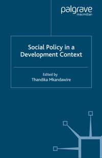 Titelbild: Social Policy in a Development Context 1st edition 9781403936615