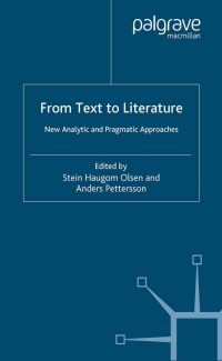 Cover image: From Text to Literature 1st edition 9781403993328