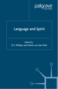 Cover image: Language and Spirit 1st edition 9781349514045