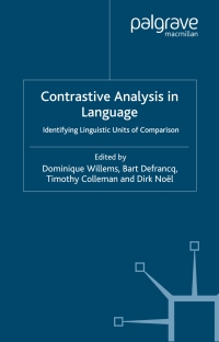 Omslagafbeelding: Contrastive Analysis in Language 1st edition 9781349513284