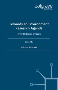 Cover image: Towards an Environment Research Agenda 1st edition 9780333674819