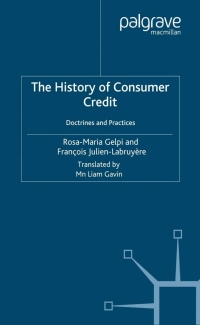 Omslagafbeelding: The History of Consumer Credit 9780333778975