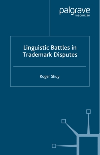 Cover image: Linguistic Battles in Trademark Disputes 9780333997581