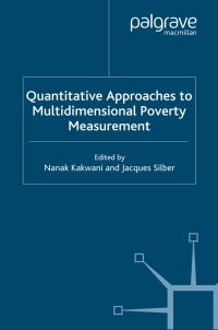 Cover image: Quantitative Approaches to Multidimensional Poverty Measurement 9780230004894