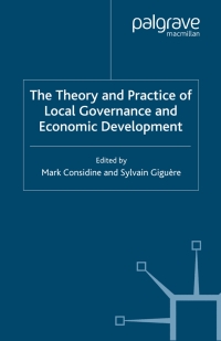 Imagen de portada: The Theory and Practice of Local Governance and Economic Development 9780230500600