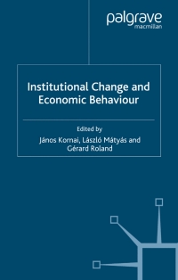 Cover image: Institutional Change and Economic Behaviour 9780230546981