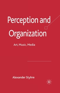Cover image: Perception and Organization 9780230516151