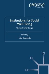 Cover image: Institutions for Social Well Being 9780230538061