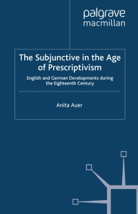 Titelbild: The Subjunctive in the Age of Prescriptivism 9780230574410