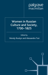 Titelbild: Women in Russian Culture and Society, 1700-1825 9780230553231