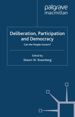 Imagen de portada: Deliberation, Participation and Democracy 9780230517356