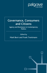 Cover image: Governance, Consumers and Citizens 9780230517288