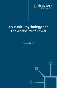 Immagine di copertina: Foucault, Psychology and the Analytics of Power 9780230008199