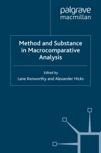 Cover image: Method and Substance in Macrocomparative Analysis 9780230202573