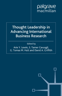 Cover image: Thought Leadership in Advancing International Business Research 9780230217775