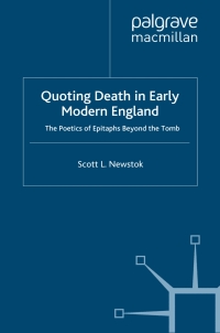 Cover image: Quoting Death in Early Modern England 9780230203259