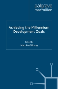 Omslagafbeelding: Achieving the Millennium Development Goals 9780230217232