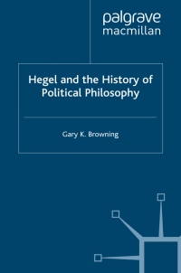 Cover image: Hegel and the History of Political Philosophy 9780333670859