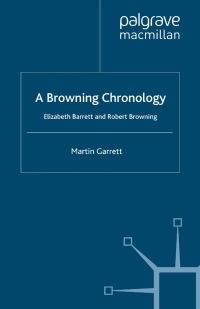 Imagen de portada: A Browning Chronology 9780333680933