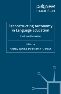 Titelbild: Reconstructing Autonomy in Language Education 9780230001732