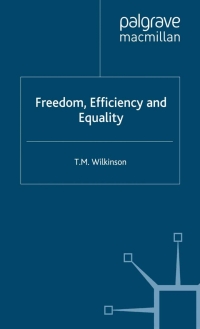 Cover image: Freedom, Efficiency and Equality 9780333736029