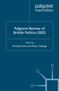 Imagen de portada: The Palgrave Review of British Politics 2005 9780230002586