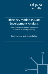 Titelbild: Efficiency Models in Data Envelopment Analysis 9781349285099