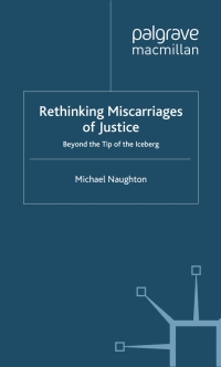 Cover image: Rethinking Miscarriages of Justice 9780230019065