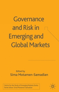 Imagen de portada: Governance and Risk in Emerging and Global Markets 1st edition 9781403991560